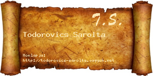 Todorovics Sarolta névjegykártya