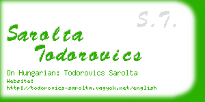 sarolta todorovics business card